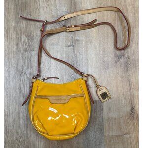 Dooney & Bourke Yellow Patent Leather Mini Margot Shoulder Bag Crossbody Purse
